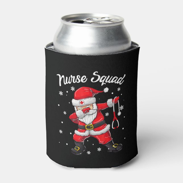 Christmas Scrub Dabbing Santa Can Cooler (Can Front)