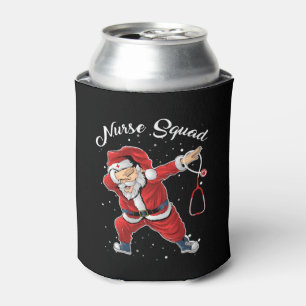 Christmas Scrub Tops Women Dabbing Santa Scrubs Nu Can Cooler