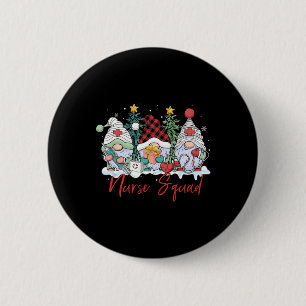 Christmas Scrub Tops Women Gnomes Scrubs Nurse Squ 6 Cm Round Badge