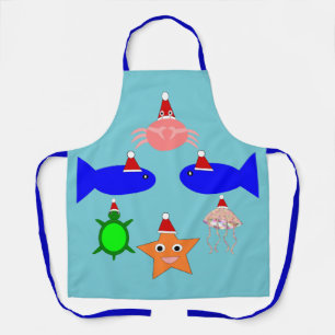 Christmas Sea Creatures Apron