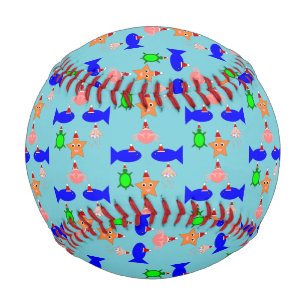 Christmas Sea Creatures Baseball