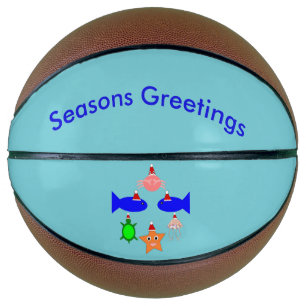 Christmas Sea Creatures Basketball
