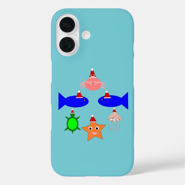 Christmas Sea Creatures Case-Mate iPhone Case (Back)