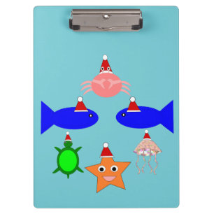 Christmas Sea Creatures Clipboard