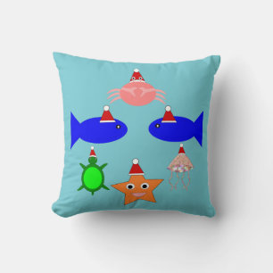 Christmas Sea Creatures Cushion