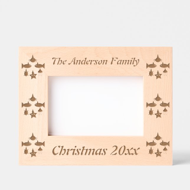 Christmas Sea Creatures Custom Etched Frames (Front)