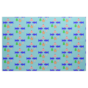 Christmas Sea Creatures Fabric