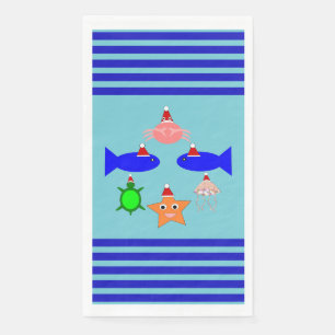 Christmas Sea Creatures Napkin