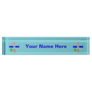 Christmas Sea Creatures Personalised Nameplate