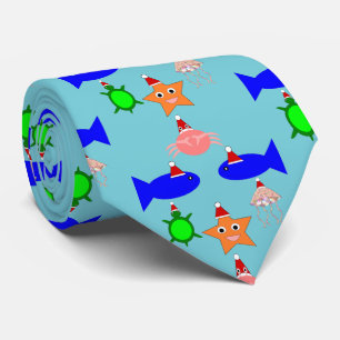 Christmas Sea Creatures Tie