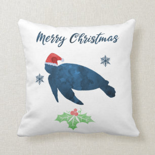 Christmas Sea Turtle Cushion
