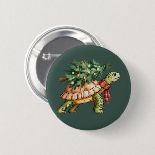 Christmas Sea Turtle Lover Gift Xmas Tree Holiday 6 Cm Round Badge