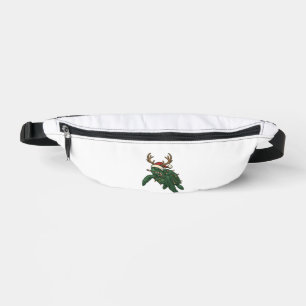 Christmas Sea Turtle Reindeer Vintage Engraving De Bum Bags