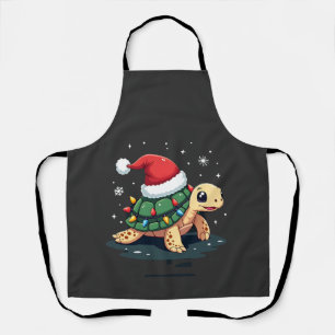 Christmas Sea Turtle Santa Xmas Men Women Boys Gir Apron