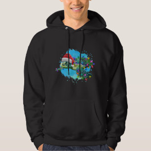 Christmas Sea Turtle With Santa Hat And Christmas  Hoodie