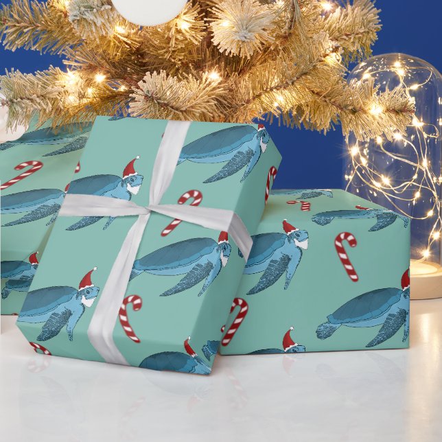 Christmas Sea Turtle Wrapping Paper (Holidays)