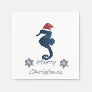 Christmas Seahorse Napkin
