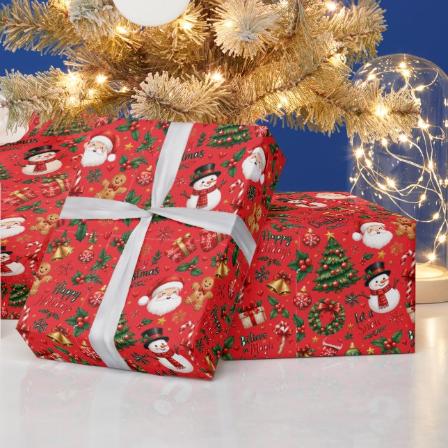 Christmas Seamless Pattern Wrapping Paper (Holidays)