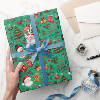 Christmas Seamless Pattern Wrapping Paper
