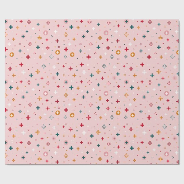 Christmas Seamless Pattern Wrapping Paper (Flat)