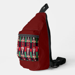 Christmas Seamless Repeating Pattern with Afrocent Sling Bag