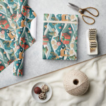 Christmas Seamless Wrapping Paper Reindeers 300dpi