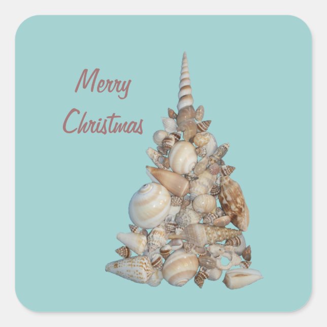 Christmas Seashells Sticker (Front)