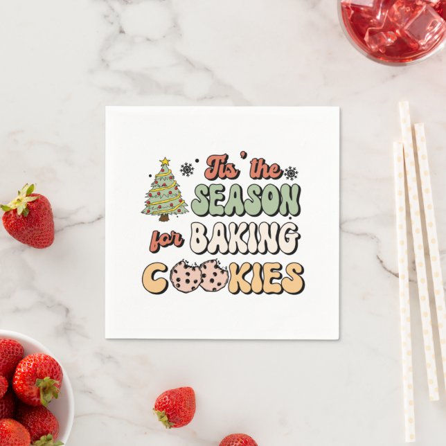 Christmas Season for Baking Cookies Napkin (Insitu)