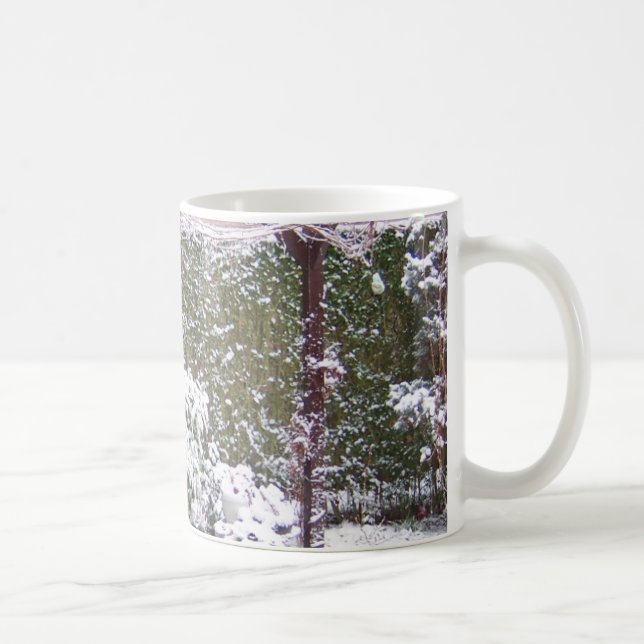 Christmas Season, Snow in the garden Coffee Mug (Right)