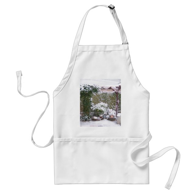 Christmas Season, Snow in the garden Standard Apron (Front)