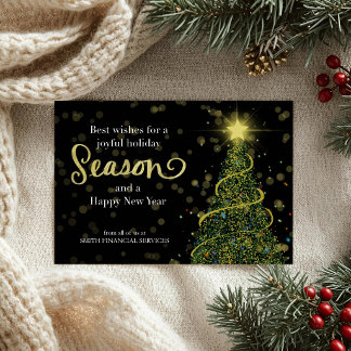 Christmas Season Tree Custom Business Name Card