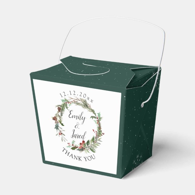 Christmas Season Wedding  Favour Box (Front Side)