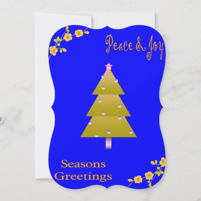 Christmas Seasons Greetings Flat Greeting Card (Front)