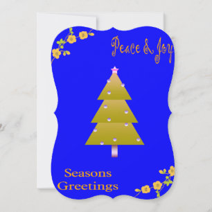 Christmas Seasons Greetings Flat Greeting Card