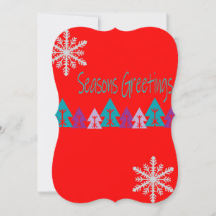 Christmas Seasons Greetings Flat Greeting Card