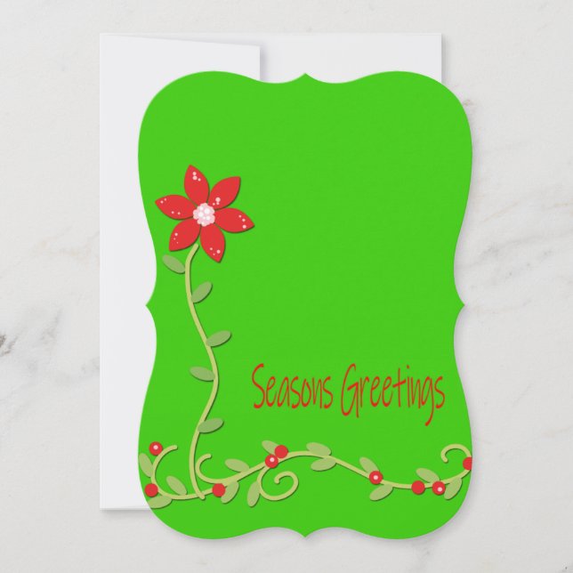 Christmas Seasons Greetings Flat Greeting Card (Front)
