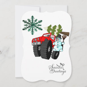 Christmas Seasons Greetings Flat Greeting Card