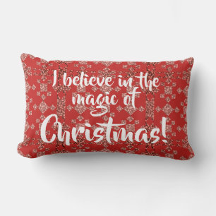 Christmas Shades of Red Lumbar Pillow
