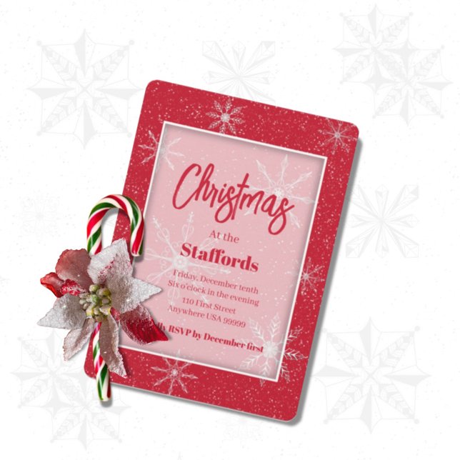 Christmas Shadowbox Silver Invitation (Creator Uploaded)