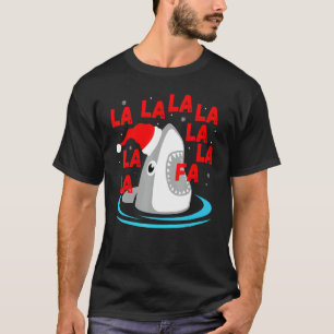 Christmas Shark Fa La La Shark Pyjamas Xmas Santa T-Shirt