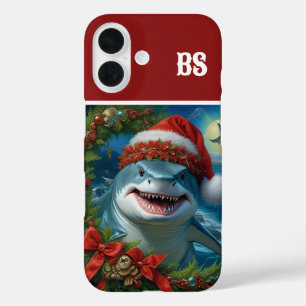 christmas shark in disguise - coastal vibes iPhone 16 case