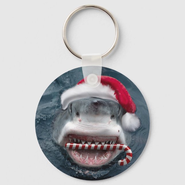 Christmas Shark Key Ring (Front)
