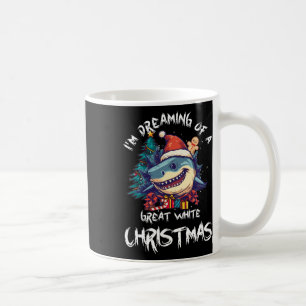 Christmas Shark Santa Hat Xmas Santa Jaws Funny Sh Coffee Mug