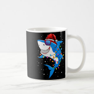 Christmas Shark Shirt Xmas Funny Santa Shark Coffee Mug