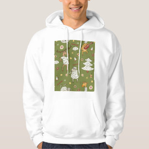 Christmas Sheep: Animal Vintage Illustration. Hoodie