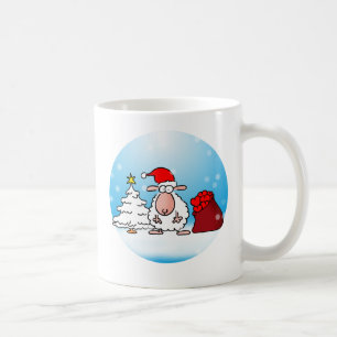 Christmas sheep coffee mug