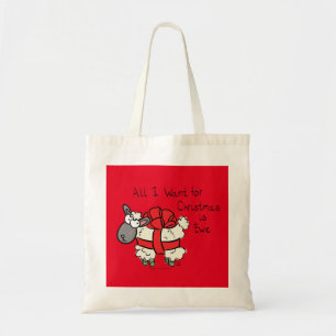 Christmas Sheep Kids Cartoon Tote Bag