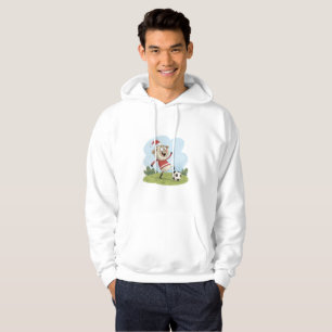 Christmas Sheep playing soccer Hoodie