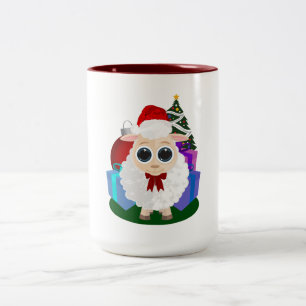 Christmas - Sheep Two-Tone Coffee Mug