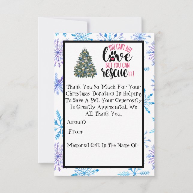 Christmas Shelter Fundraiser RSVP Card (Front)